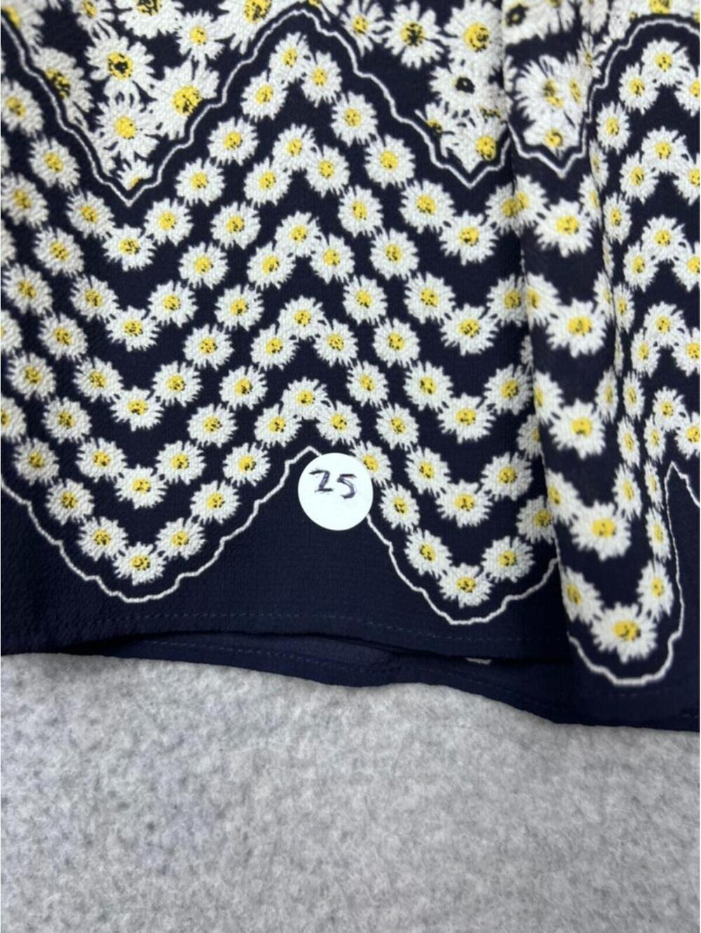 Talbots Petite 14P Daisy Floral Skirt Navy Old Money Coastal Grandma Aesthetic - Picture 10 of 10